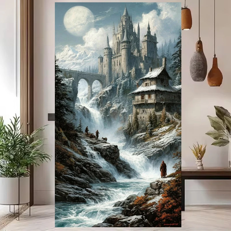 

Наборы для алмазной живописи Magic Castle для взрослых, картина «Водопад» 5D с алмазами, наборы для творчества с драгоценными камнями, DIY-наборы для рукоделия