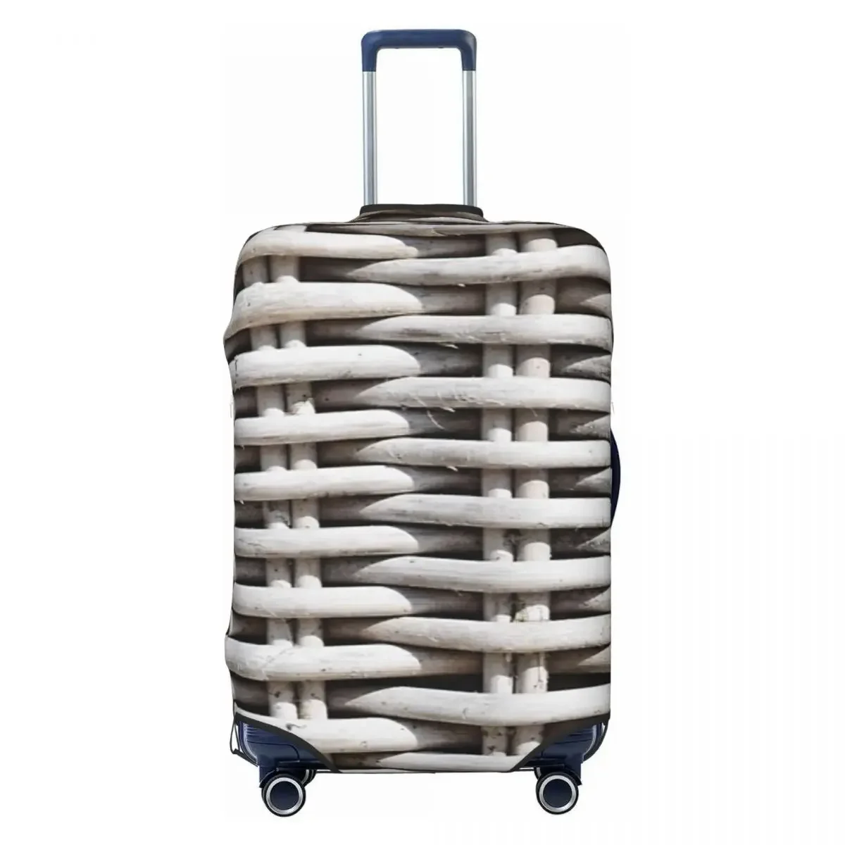 Wicker Basket Pattern, Abstract Background Luggage Protective Dust Covers Elastic Waterproof 18-32inch Suitcase Cover Travel