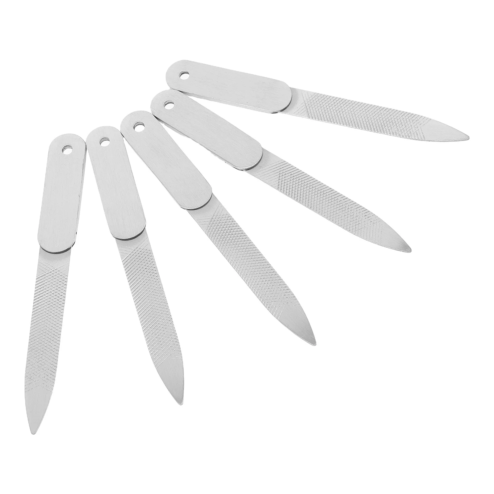 

5pcs Files Stainless Steel Double Sided Manicure Pedicure Tool For Natural Nails Home Salon Use Nail Filing Buffer File Travel