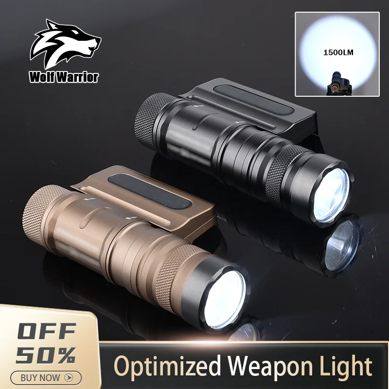 

Tactic Flashlight 1500lumens Powerful Optimized Weapon Light Cloud OWL Tactical Flashlight for20mm Rail Hunting Gun Rifle ﻿