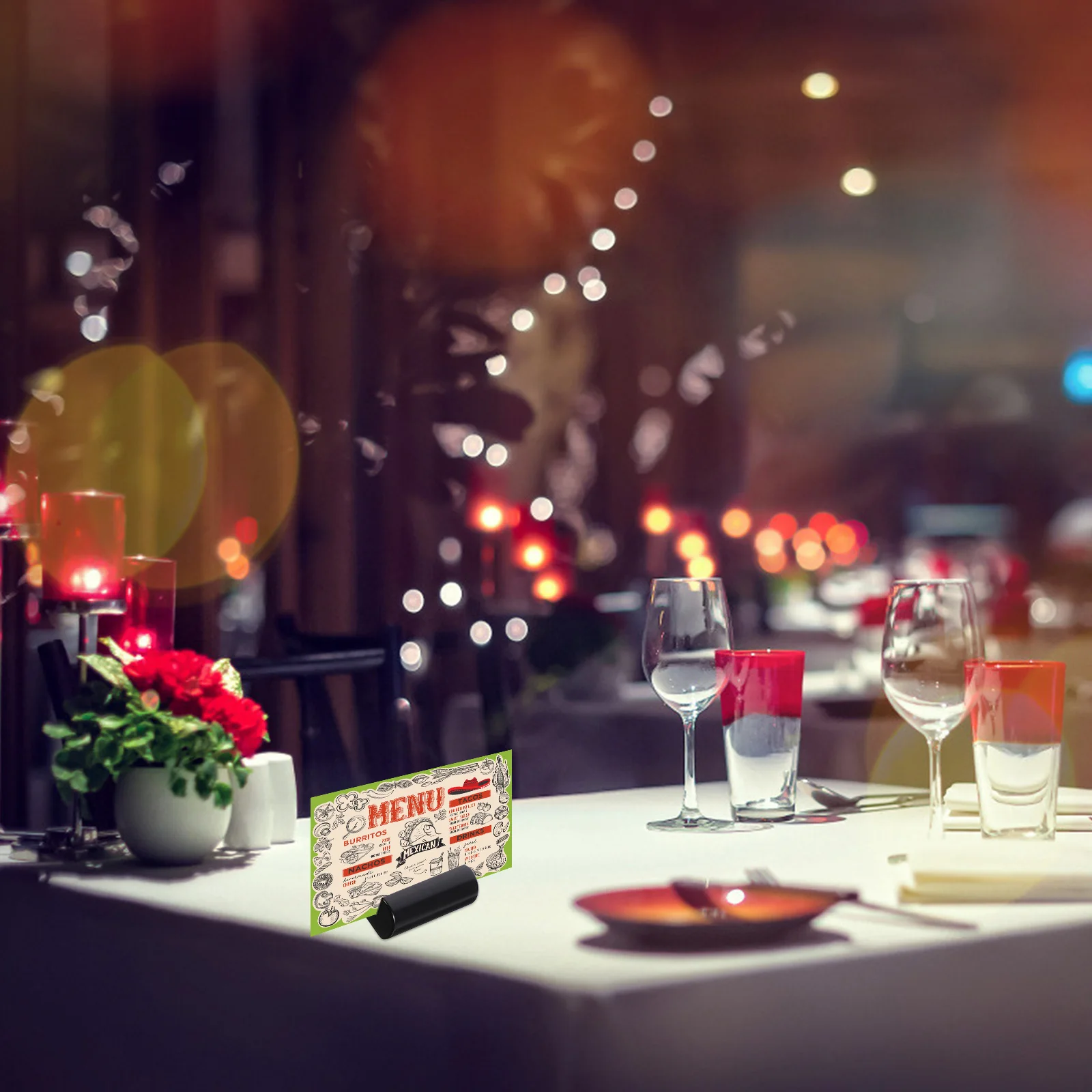 

2pcs Tag Metal Tag Baking Price Label Rack Holder Sturdy Sign Holder Display Stand For Menu Price Display