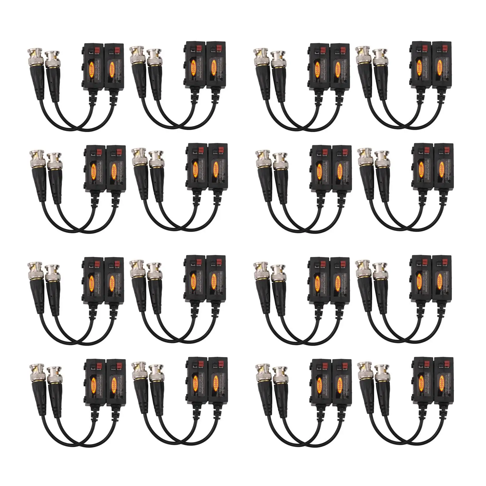 

1080P AHD/HD-CVI/TVI/CVBS Passive HD Video Balun Transmitter 16 Pairs (UTP Up to 350M-600M)