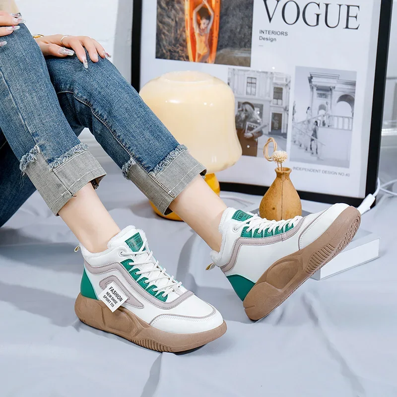 

New Women Boots Fashion Sneakers Woman Platform Shoes Casual Loafers Ladies Snow Boots Female Autumn Winter Warm High Quality