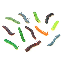 5-15PCS/Set Mini Simulated Caterpillar Prank Animals Model Crawling Insect Action Figures Educational Toys For Kids and Friends