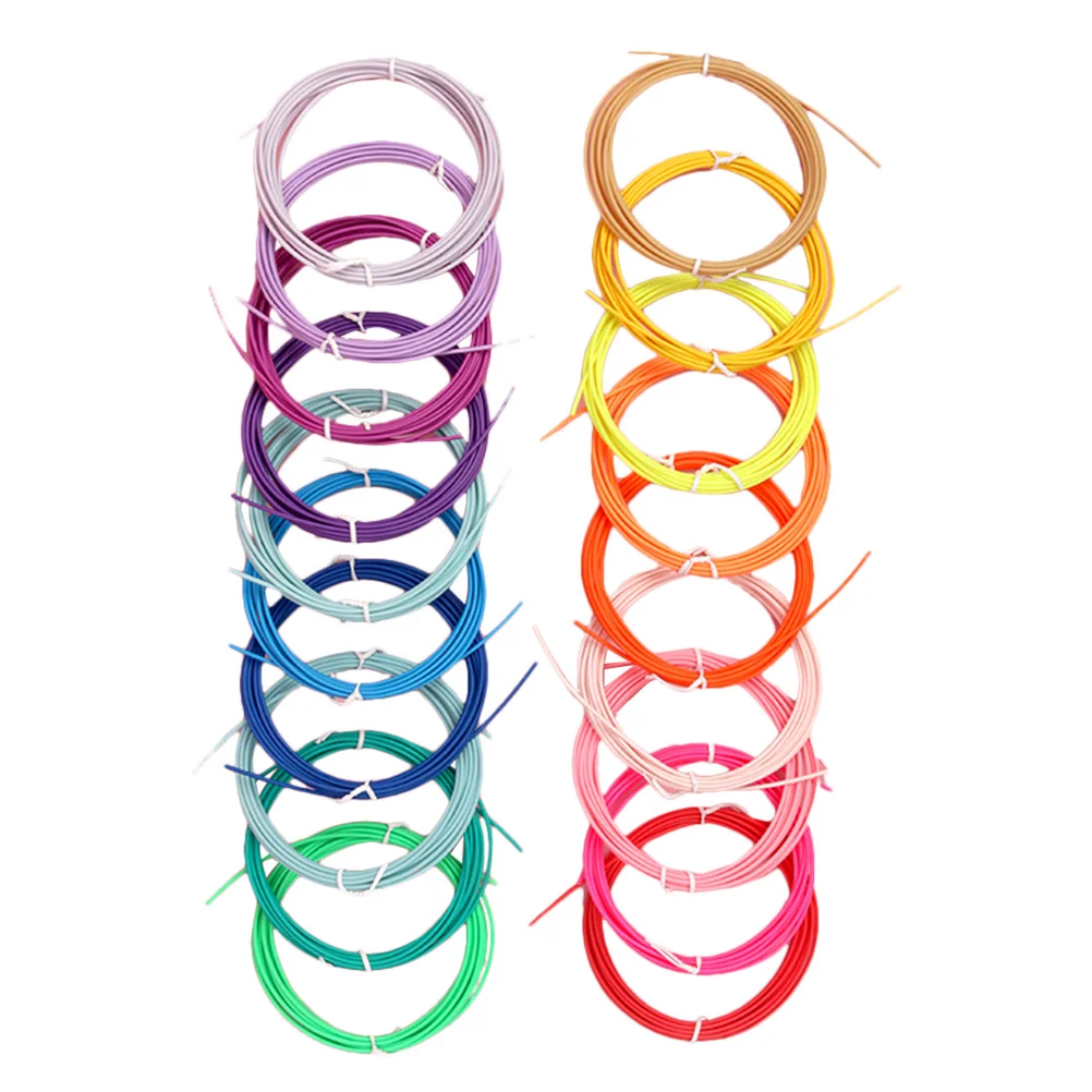 

20 Rolls 3D Pen Filament Refills Pcl Safe Bright Colors for Creative 3D Drawing Filament Supplies Bulk Reusable Spools