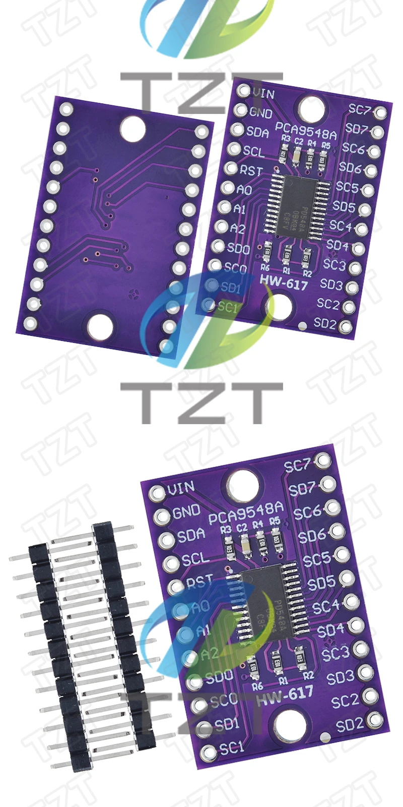 TZT 1/3PCS TCA9548A 1-zu-8 8-Wege I2C 8-Kanal Mehrkanal-Erweiterungsplatine IIC-Modul Entwicklungsboard 9548 für Arduino – Detail 3