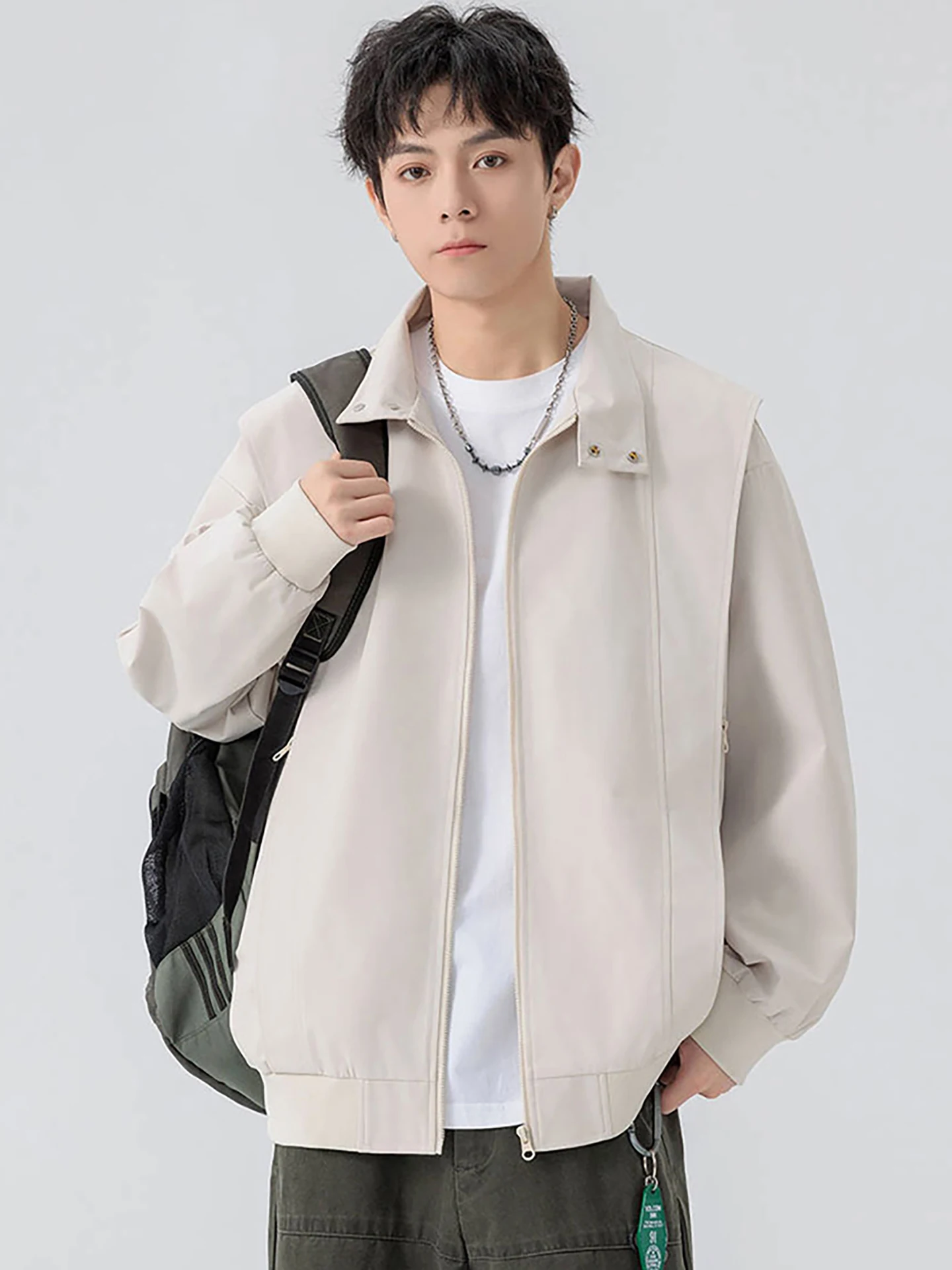 

Мужская одежда свободного кроя Jaet, повседневная модная рабочая одежда на весну и осень, украшенная полиэстером, нейлоном Cosite Fiber Long Sve