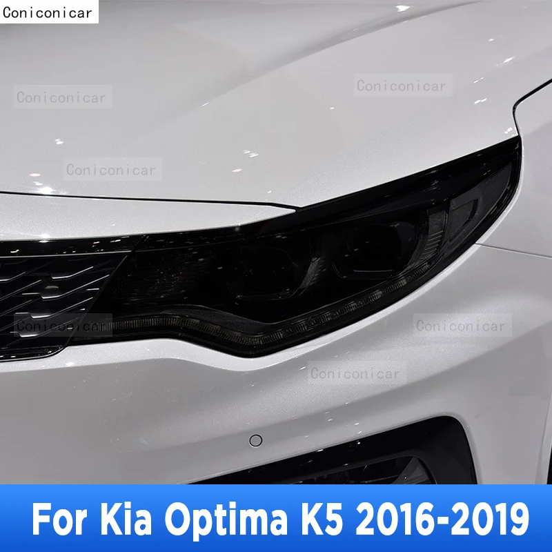 For Kia Optima K5 2016-2019 Car Exterior Headlight Anti-scratch Front Lamp Tint TPU Protective Film Repair Accessories Sticker