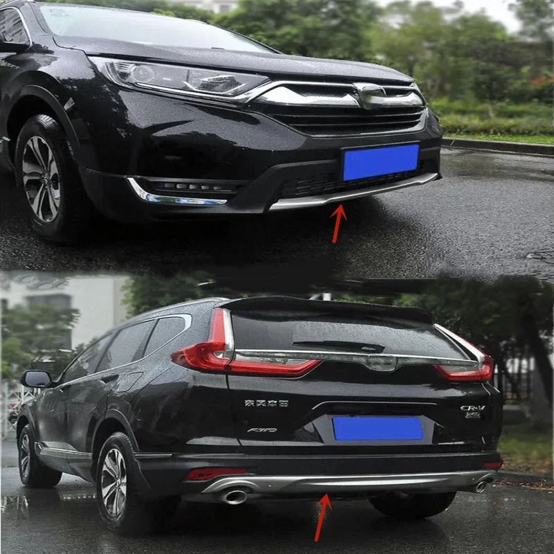 

Для Honda CR-V 2017-2021 нержавеющая сталь до и после защитной платы бампера автомобильные аксессуары против царапин