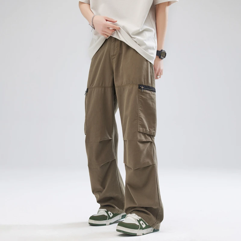 High-Quality Men's Trousers with Straight Leg Design Lycra Fabric and Latest Trendy Streetwear and Workwear Styles