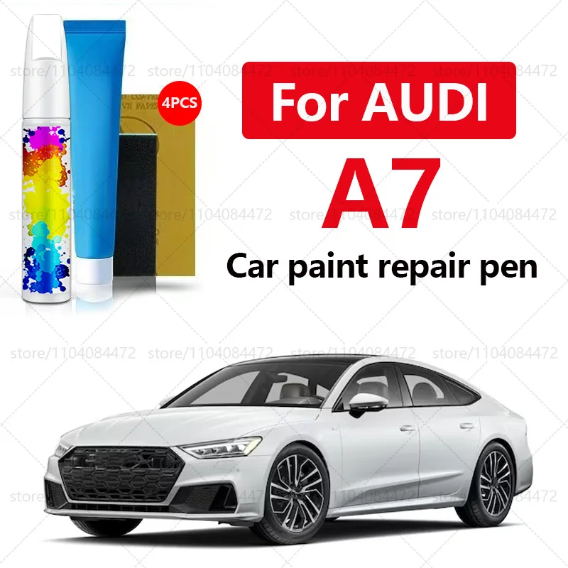 

Ручка для ремонта автомобильной краски для 2010-2025 AUDI A7, аксессуары для ремонта царапин, 4 шт., белый LS9R, серебристый LZ7G, черный LY9B, серый LX7G