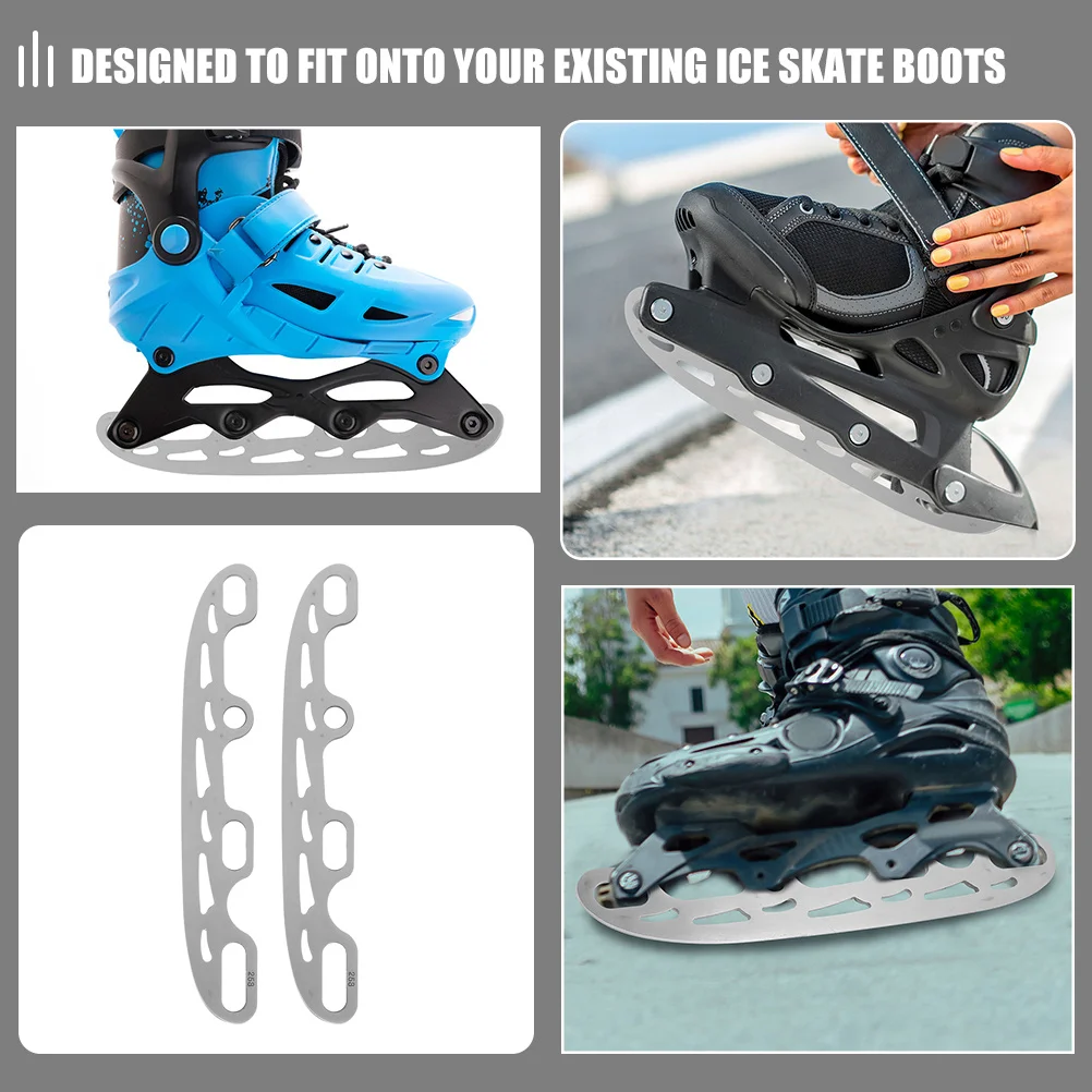 

1Pair Skating Shoes Blades Replacement Heavy Duty Metal Ice Hockey Skates Parts Convenient Quick Swap Design for Active Skaters