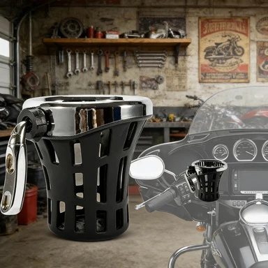 

Держатель для стакана/кружки для мотоцикла, сетчатая корзина, модифицированный аксессуар, подходит для Honda Gold Wing GL1800, Harley-Davidson