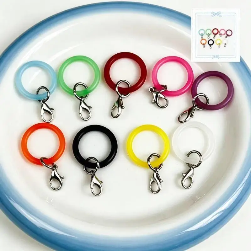 10 Stück O-förmige Silikon-Schlüsselringe, flexible Gummi-O-Ringe, Schlüsselanhänger-Verbinder, DIY-Schmuck, Taschenanhänger, kleine Accessoires – Detail 3