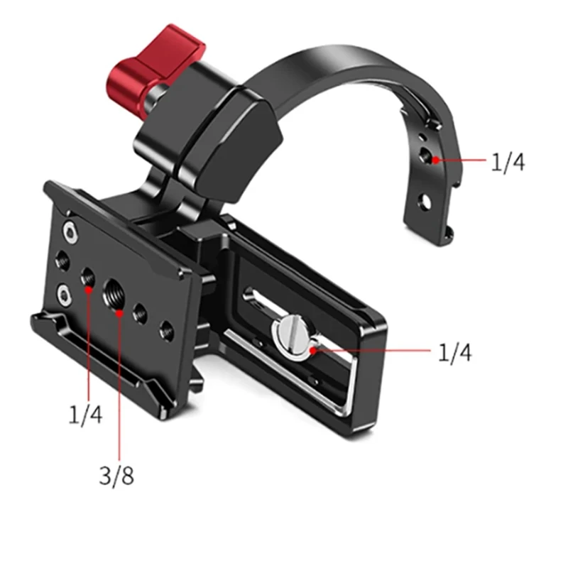 1 PCS Lens Support Bracket Semi-Circular Ring Horizontal Vertical For DSLR Camera Video Holder Cold Shoe Camera Video Holder