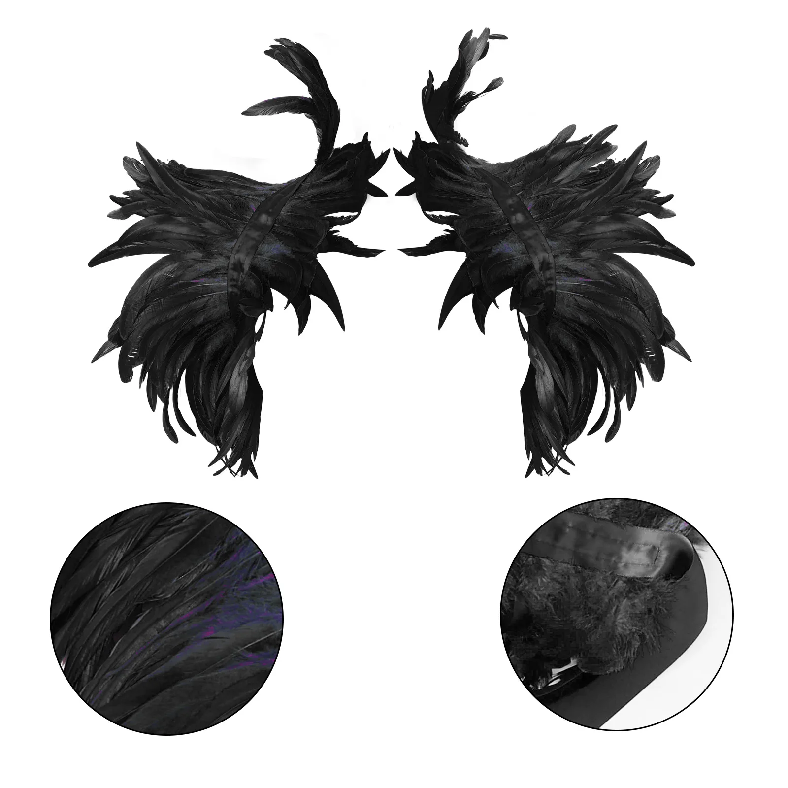 Готический стиль, шаль с перьями, сценическое шоу, маскарад, костюм на Хэллоуин, аксессуары, благородный темперамент, женский реквизит для выступления на сцене