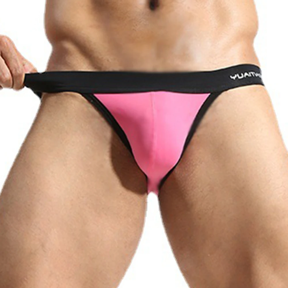 

Men Low Waist Thin Soft Lingerie Breathable Femboy Pouch Underwear Soft SleepUnderpants Men's Triangular Panties Seamless Briefs