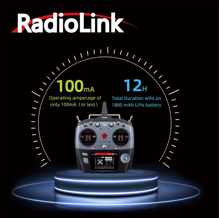 Radiolink T16D เครื่องส่งสัญญาณ RC 16ช่องสัญญาณ2.4กิกะเฮิร์ตซ์พร้อมตัวรับสัญญาณ R16F ตัวควบคุมระยะไกลสำหรับโดรนเรือ mobil RC เครื่องบินปีกคงที่