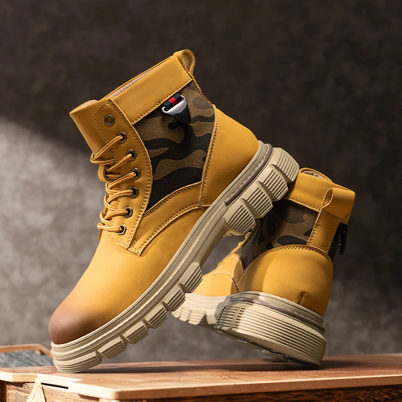 Botas de trabajo al aire libre versátiles e informales de moda para hombres