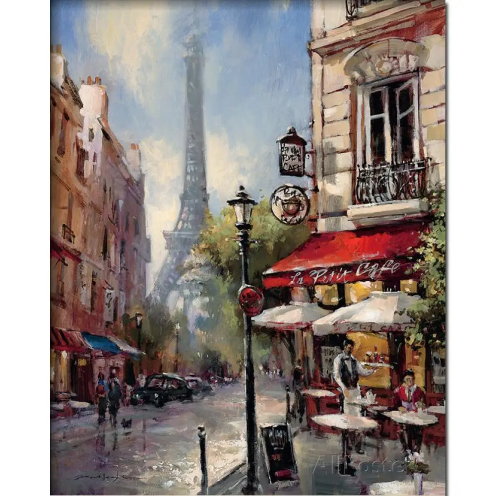 

Canvas Art Modern Painting Landscape Street Cityscapes Hand Painted Oil Reproduction Artwork Tour De Eiffel View Wall Decor Gift