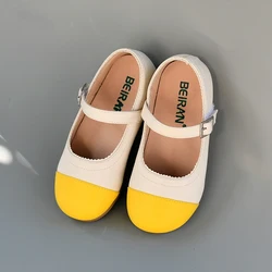 Spring Cowhide Baby Girls Flats Summer Genuine leather Mixed color Children's casual Shoes Soft Kids ballet Flats