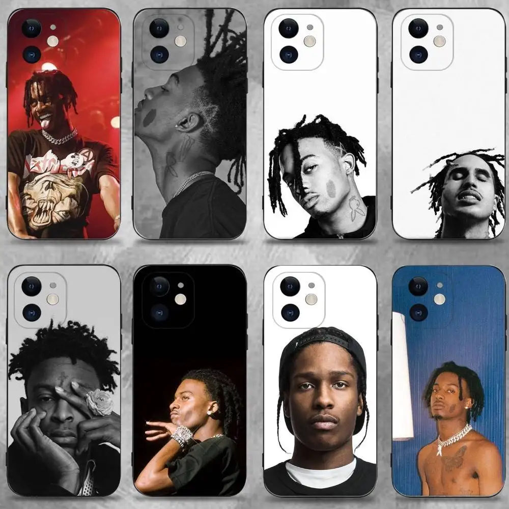 

Play-boi C-Carti Rapper Phone Case For iPhone 16,15,14,13,12,11 Plus,Pro Max,XS,X,XR,SE,Mini,8,7,Soft Silicone Black Cover
