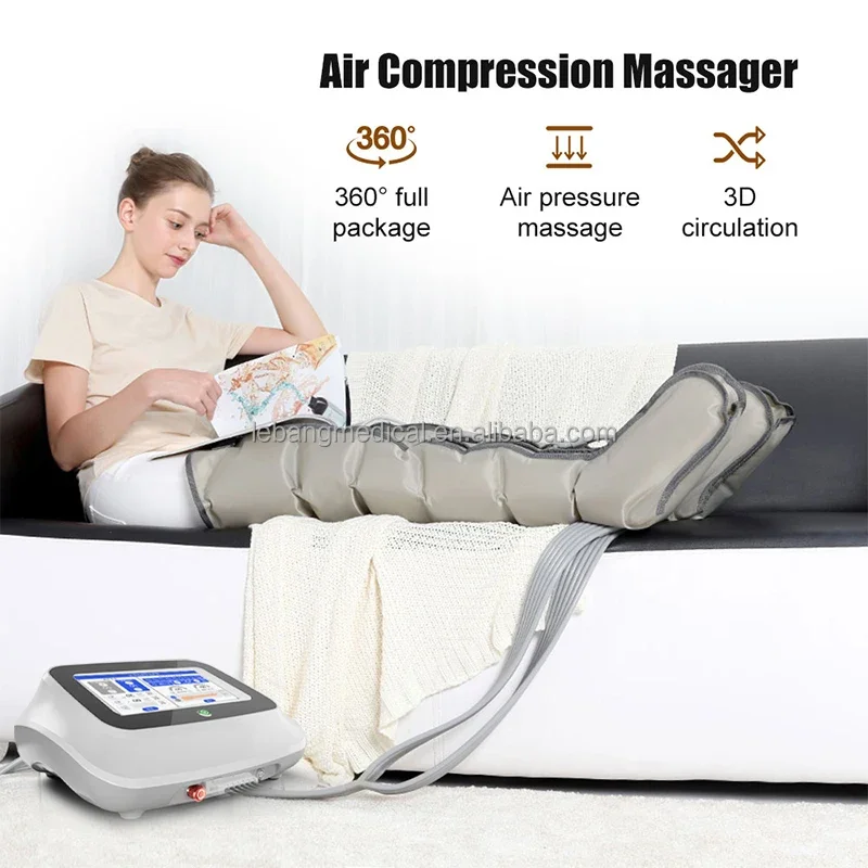 Portable Air Pressure Foot Relax Therapy Air Compression Full Leg Massager Recovery Boots Leg Massage Machine For Circulation