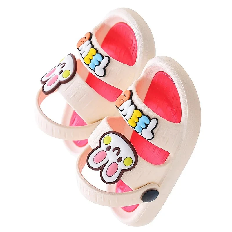

Comfortable Daily Shoes Boys Girls Baby Cute Non-slip Soft Soles Two Wear 2-in-1 Bath Outside Wear Home Children's Slippers