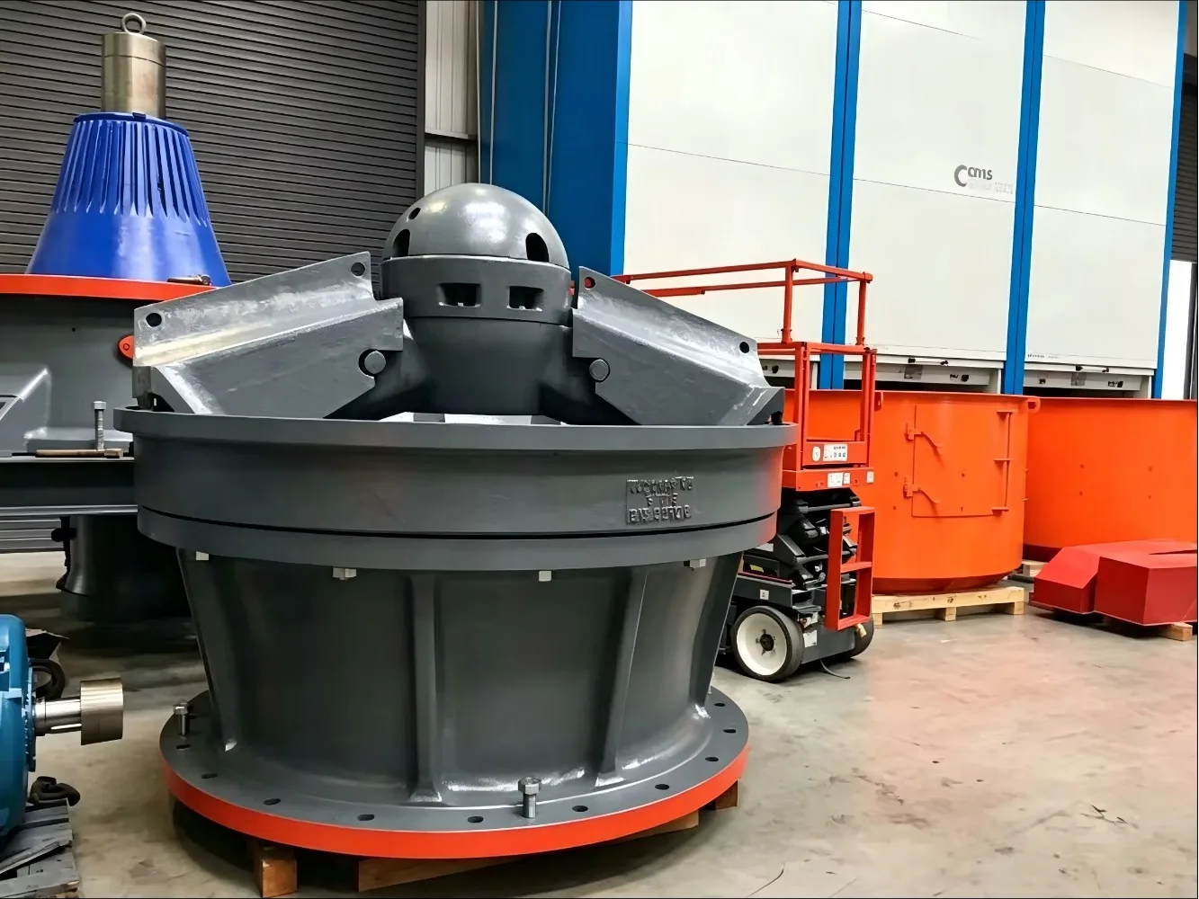 Three Steel Cone Crusher Upper/Lower Frame Tungsten Carbide Parts Ore Mining Casting Spare Parts Black 3.5kg