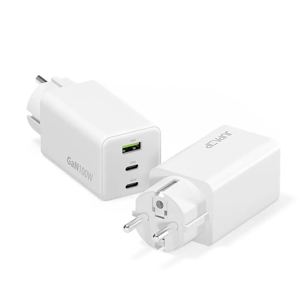 [Time Sale] Jujiao 100W Pps Type C Gan (Grounded Type) 3-Port Laptop Cellphone Super Fast Multi Charger 썸네일 2