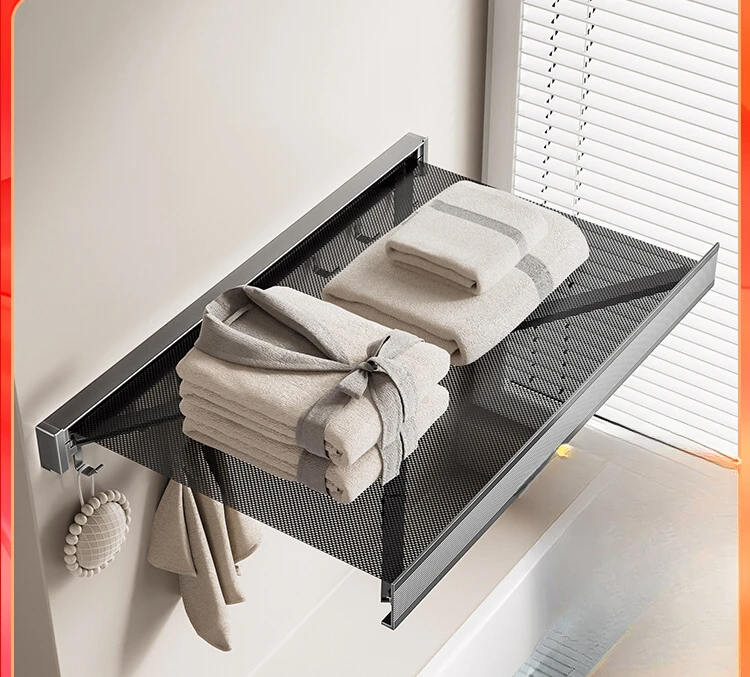 

No punching bathroom telescopic rack, bathroom towel rack, clothes artifact