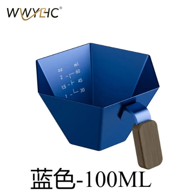 

Подходит для призма, мерная чашка из алюминиевого сплава, чашка для извлечения кофе, итальянская мерная чашка для эспрессо с двойной шкалой, 100 мл