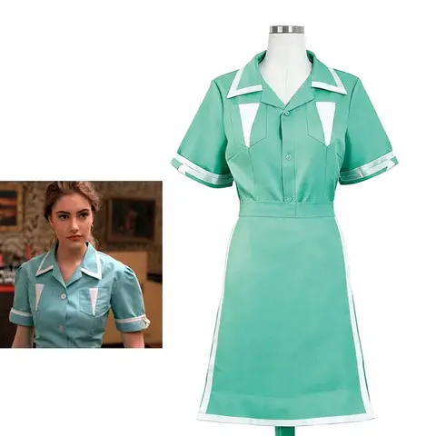 Kostium kelnerki z Twin Peaks, sukienki pokojówki, przebranie na Halloween, karnawał, stroje Twin Peaks dla kobiet