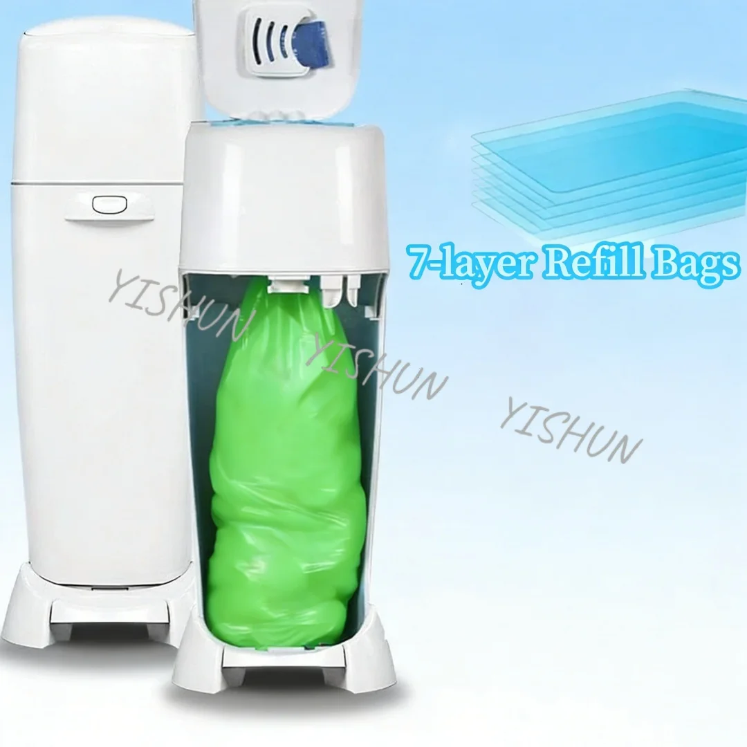 Green Bady Diaper Pail Refills Bags for Angelcare Trash for Sangenic Tommee Tippee for Twist & Click for Genie view 6