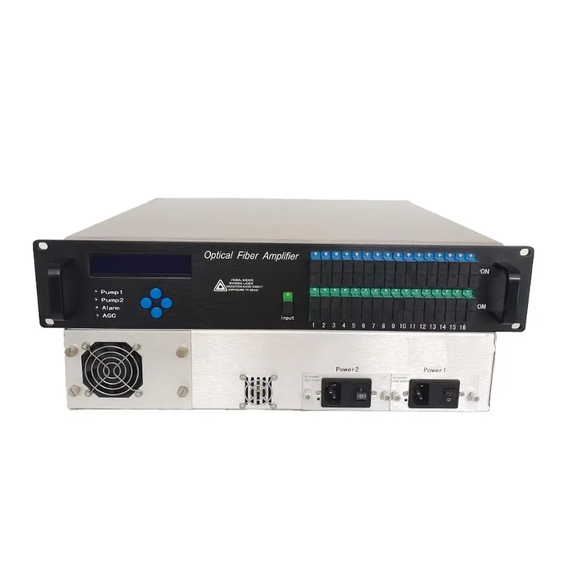 Fiber Optic Signal with 16 Ports 22 DBm 16X23Db1550  Catv Fiber Optical Amplifier SC APC Connector  WDM 4 8 32EDFA