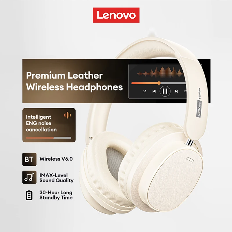 Lenovo LS105 ゲーミングワイヤレスヘッドフォン マイク付き 30H