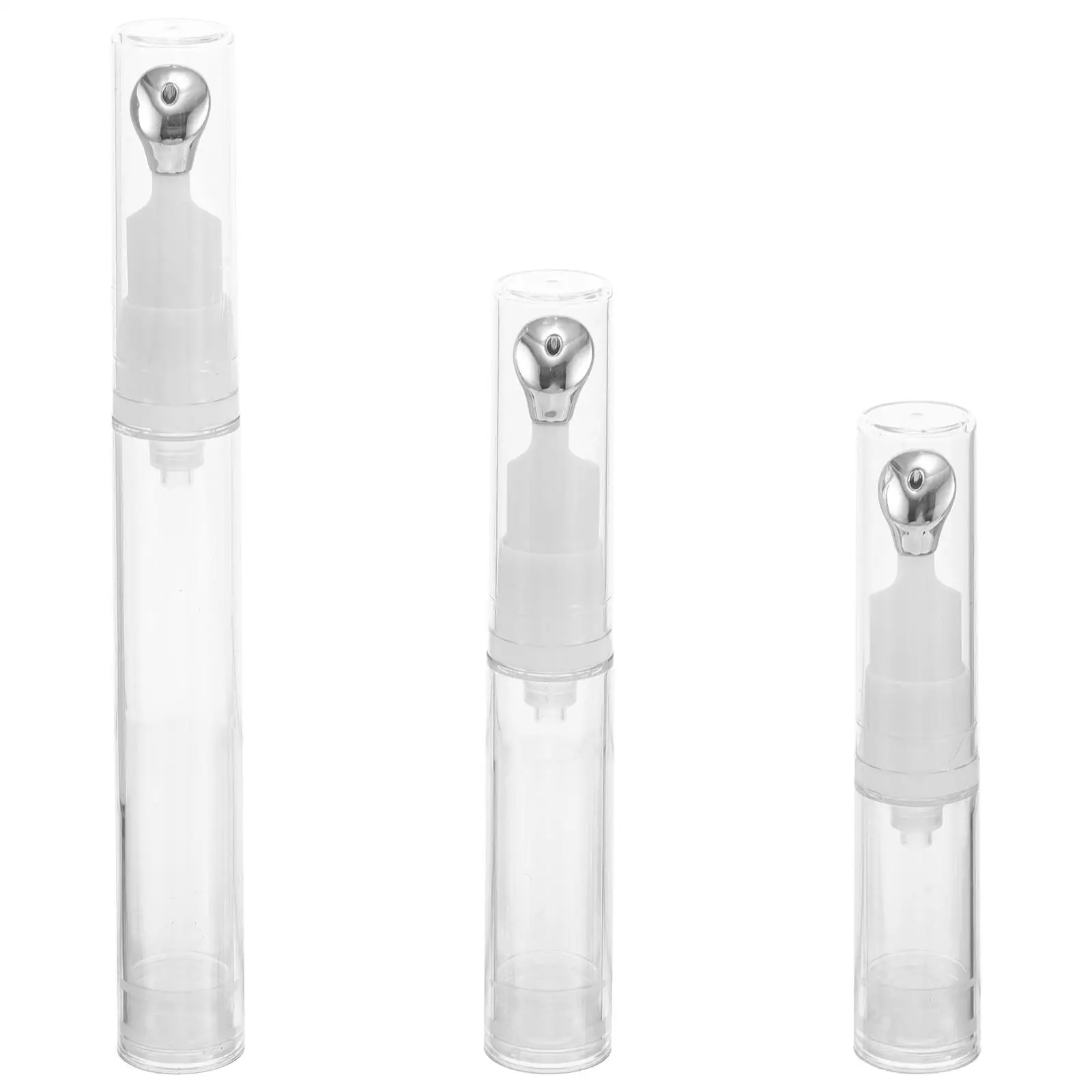 

3 Pcs under Eye Cream Bottle Container with Pump Empty Makeup Containers Transparent Applicator Airless Bottles Travel
