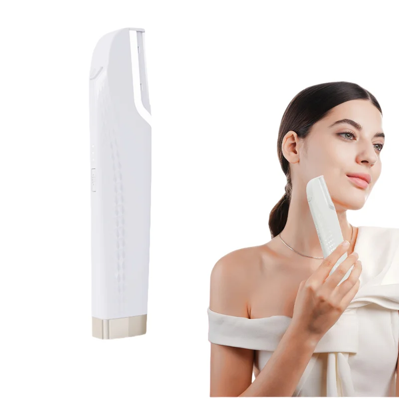 

Rechargeable Sonic Dermaplane Razor with 6 Blades Facial Hair Removal Device Face Razors for Women, Peach Fuzz Remover