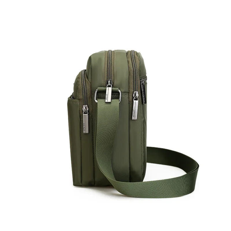 New Men's Vertical Casual Shoulder Bag Lightweight Large Capacity Nylon Oxford Sling Bag Travel Work Commuting Crossbody Bag