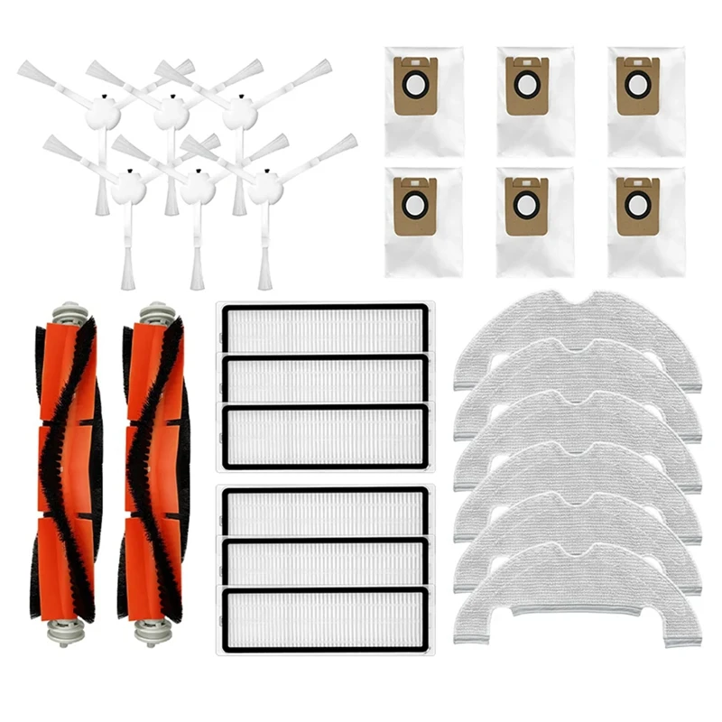 샤오미 드림 D10 플러스 RLS3D, Z10 프로, L10 플러스용 로봇 진공 교체 브러시, 헤파 필터 걸레 패드, 먼지 봉투