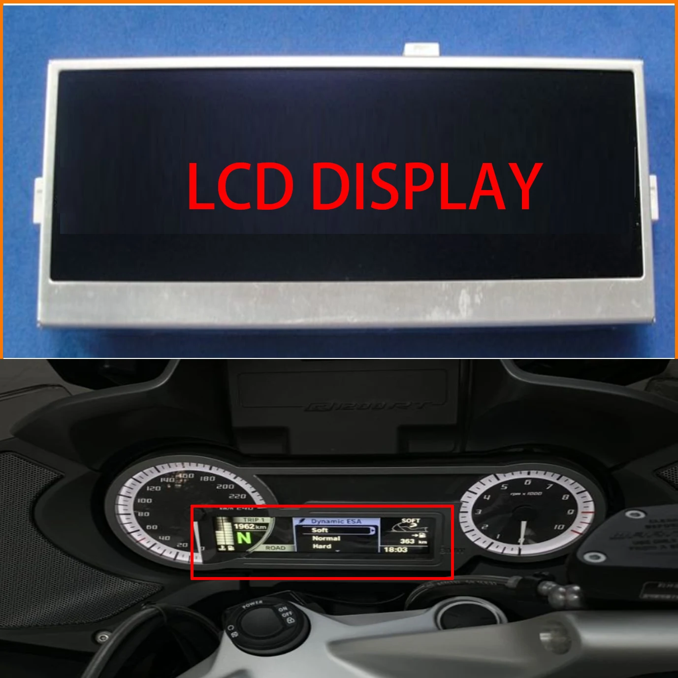 Motorcycle Motorbike Dashboard GPS Radio LCD Display for BMW R1200RT LC Water-Cooled R1250RT 2014-2019 RT1200 8554692-01/L