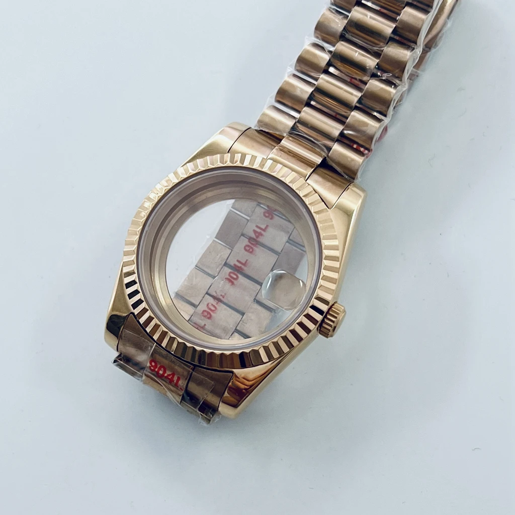 High Quality 36mm 40mm Rose Gold NH34 NH35 NH36 NH38 NH39 NH70 NH72 ETA2824 PT5000 Watch Case With Sapphire Crysta Watch Parts