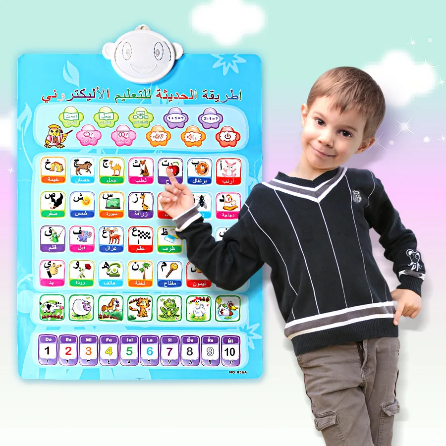 Arabic And English Double-sided Intelligent ABC Early Education for Children Audio wall Chart Language Development Learning Toys