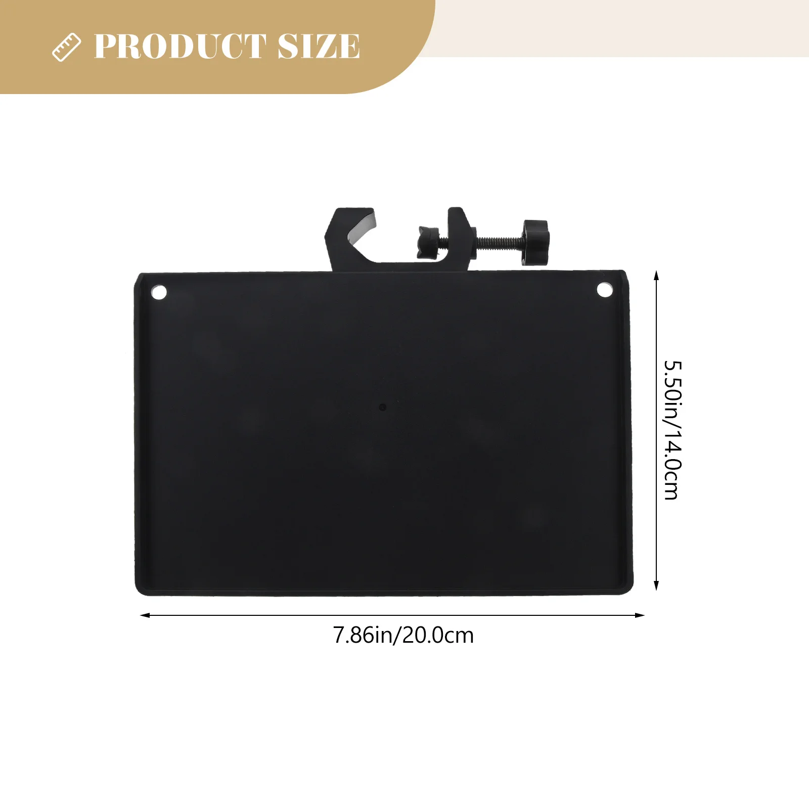 Microphone Stand Tray Non-Slip Raised Design With Sponge Pad Clamp-On Shelf For Phone Live Streaming Tripod Mic Sound Card