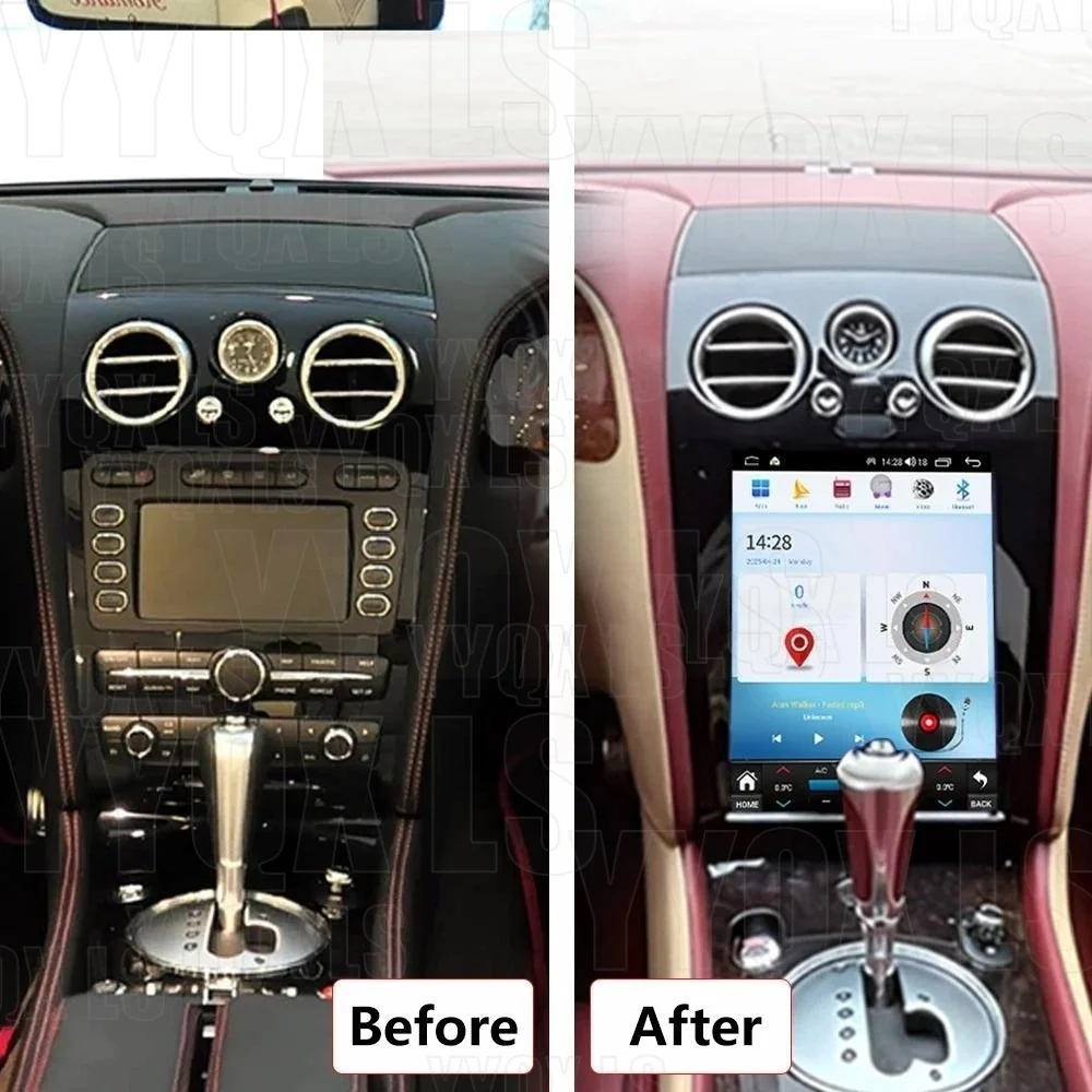 12.3inch For Bentley Continental GT 2004-2019 Car Radio Multimedia Player Android 14 Carplay GPS Navigation Stereo Audio 360