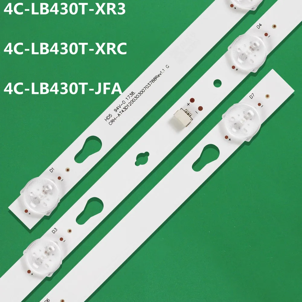 

Светодиодная лента подсветки для 43D1200 4C-LB430T-JFA L43M5-AX L43M5-5ASP 43S3 43R4 43K6 HYLED-43FHD3 FLTV-43T100T LC430DUY-SHA1