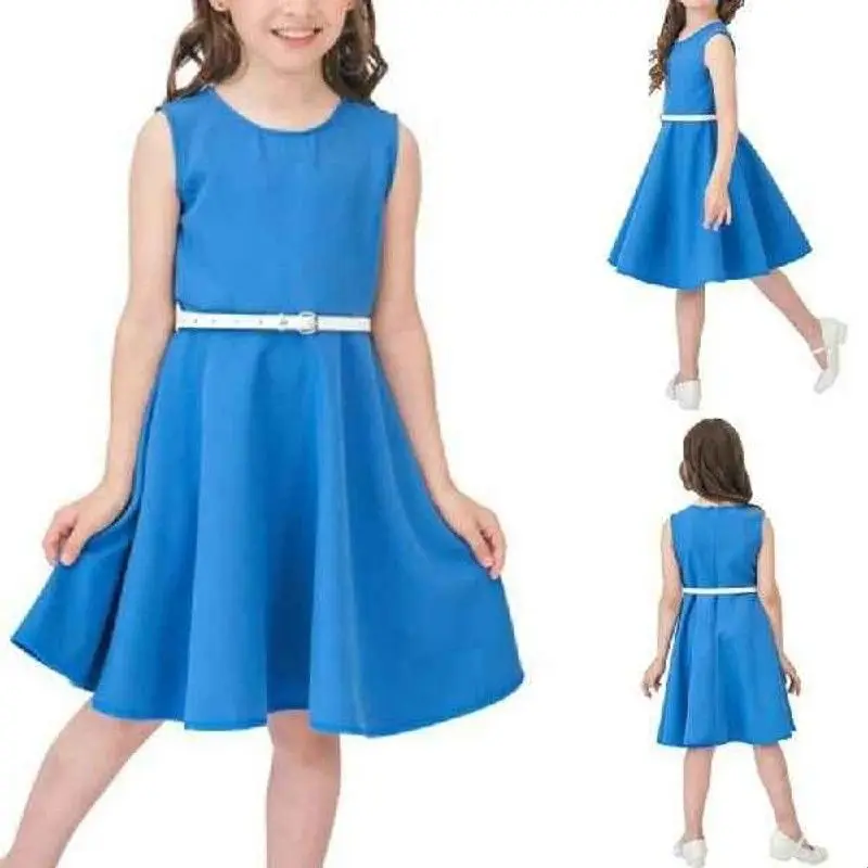 infants-girls-sleeveless-dress-for-daily-use-simple-design-winter-season-fashionable-female-bag-strap-accessory