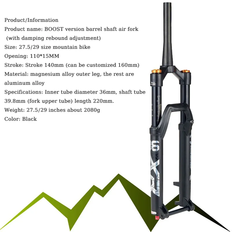XR36 29 Air Suspension MTB Fork for Mountain Bikes