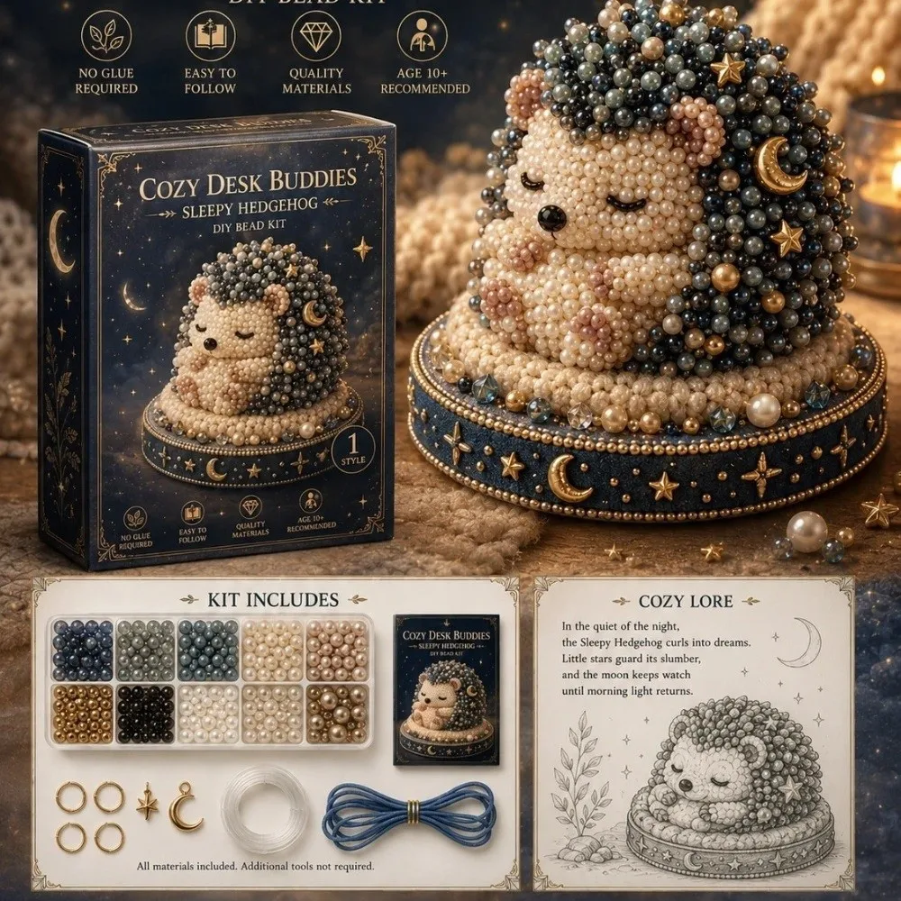 3D Design Animal Guardian Beading Kit Handmade Animal Shape Animal Bead Set with Colorful Beads Material Package Bead Craft Set