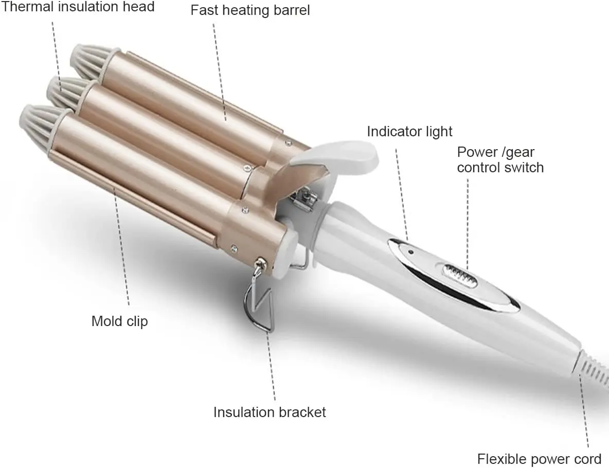 Triple Barrel Hair Curling Iron Hair Waver Styling Tools Hair Curlers Electric Curling Professional Curling Iron Tools